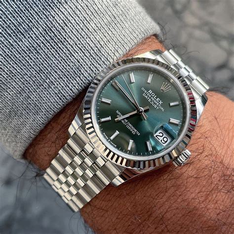 rolex datejust green dial diamonds|2022 rolex datejust 41mm.